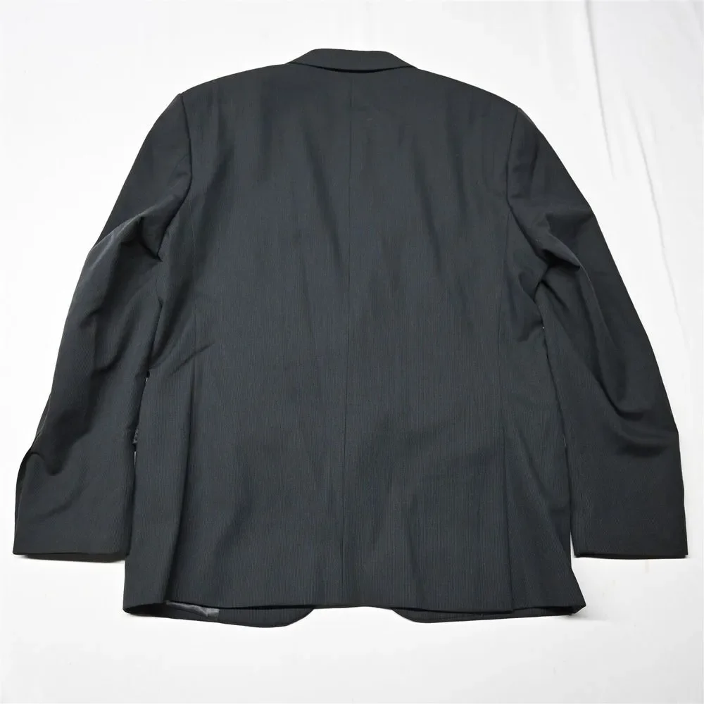 Egara 44R Black Stripe Slim Fit Wool Mens Blazer Suit Jacket Coat‎